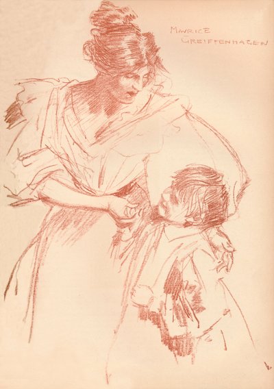 Mutter und Kind, ca. 1897 von Maurice Greiffenhagen