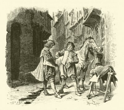 Illustration für Die drei Musketiere von Maurice Leloir