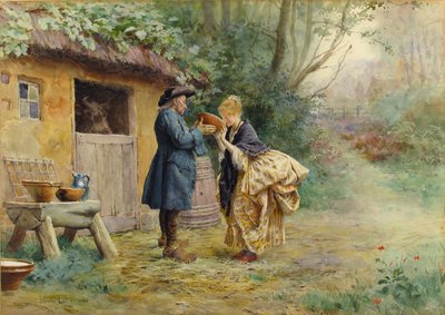 Der Milchtrunk, 1882 von Maurice Leloir