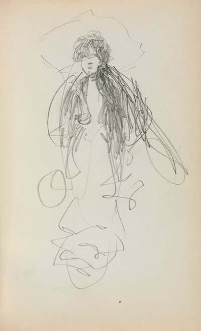 Italienisches Skizzenbuch: Stehende Frau von Maurice Prendergast