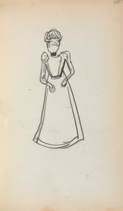 Italienisches Skizzenbuch: Stehende Frau (Seite 240) von Maurice Prendergast