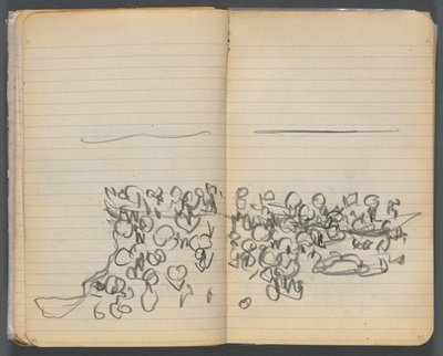 Skizzenbuch, Seite 044 & 45: Strandansicht von Maurice Prendergast
