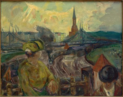 Blick auf den Bahnhof Gesundbrunnen von Max Beckmann