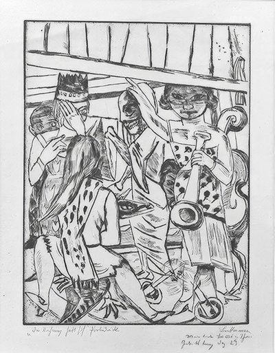 Der Vorhang hebt sich von Max Beckmann
