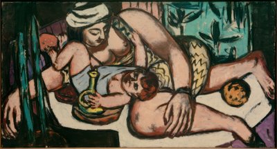 Mutter mit spielendem Kind von Max Beckmann