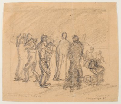 Skizze für Christus in der Wüste von Max Beckmann
