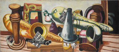 Stillleben mit Saxophonen von Max Beckmann