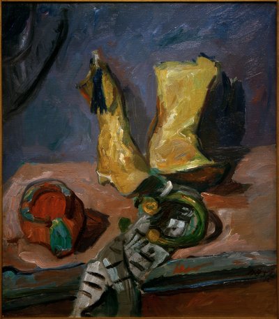 Stillleben mit gelben Stiefeln von Max Beckmann