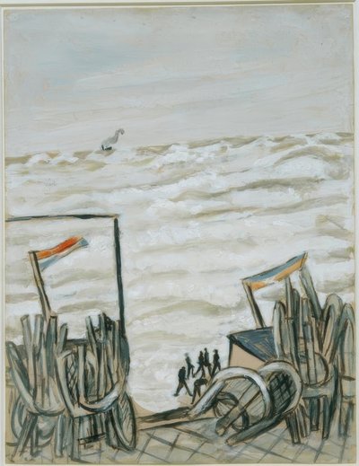 Strand bei Flut von Max Beckmann