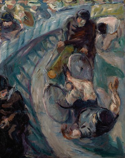 Stürzender Rennfahrer von Max Beckmann