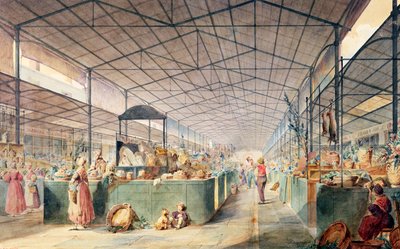 Innenansicht von Les Halles, 1835 von Max Berthelin