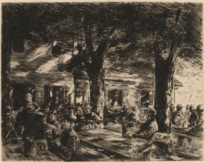 Ein Wirtshausgarten in Rosenheim von Max Liebermann