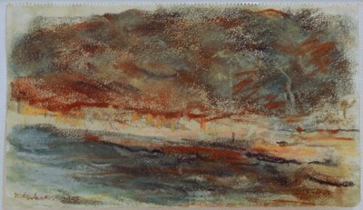 Abendlandschaft in Hamburg von Max Liebermann