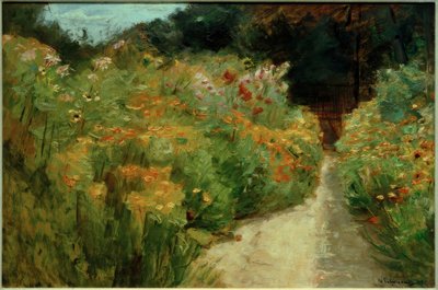 Blumenstauden im Wannseegarten von Max Liebermann