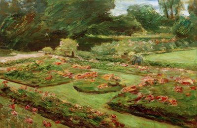 Die Blumenterrasse im Wannseegarten nach Nordosten von Max Liebermann