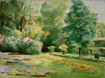 Die Blumenterrasse im Wannseegarten nach Nordosten von Max Liebermann