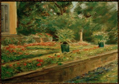 Die Blumenterrasse im Wannseegarten nach Nordwesten von Max Liebermann