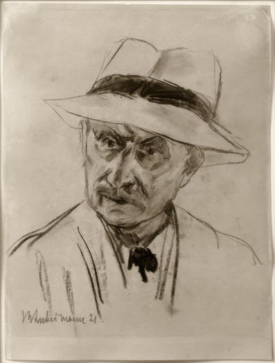Max Liebermann, Selbstbildnis mit Panamahut von Max Liebermann