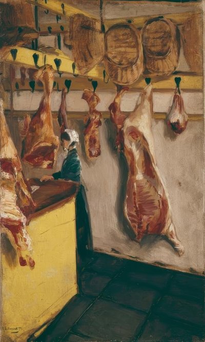 Schlächterladen in Dordrecht von Max Liebermann
