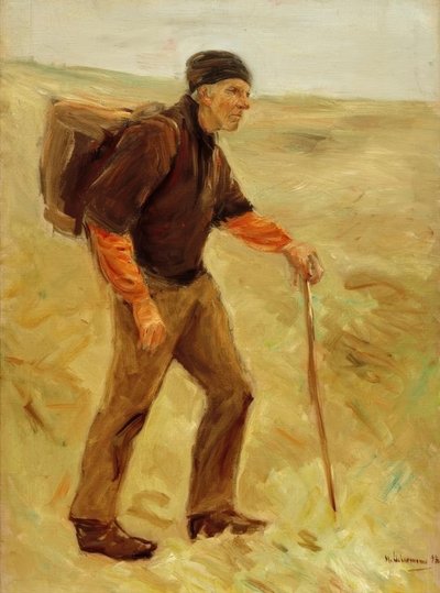 Schreitender Bauer (Studie, Ganzfigur) von Max Liebermann