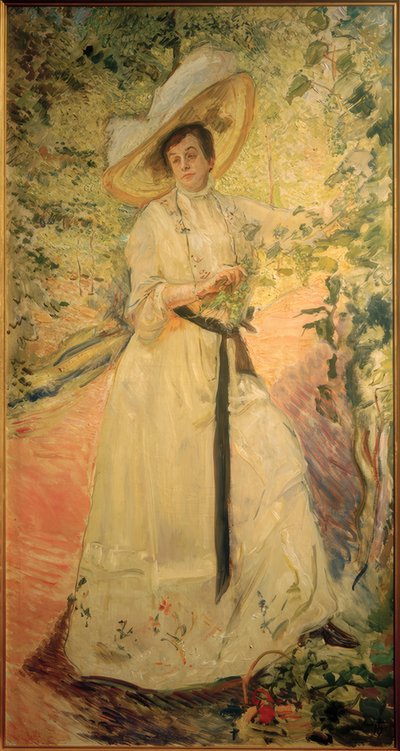 Nini am Weinspalier von Max Slevogt