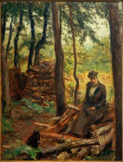 Nini auf dem Holzstoß von Max Slevogt