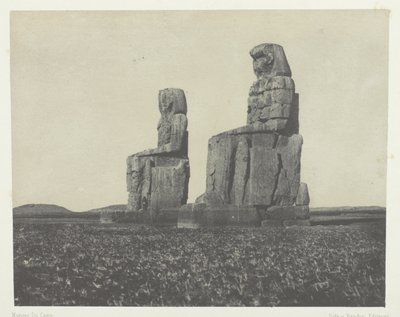Gournah, Die Kolosse; Theben von Maxime Du Camp