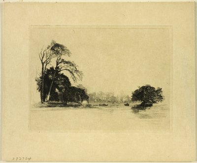 Ufer der Themse in der Nähe von London von Maxime Lalanne