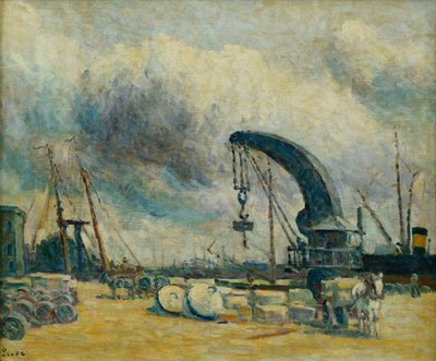 Der Hafen, Quai in Schiedamm, 1907 von Maximilien Luce