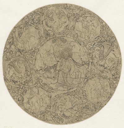 Johannes der Täufer in der Wüste von Meester E.S.