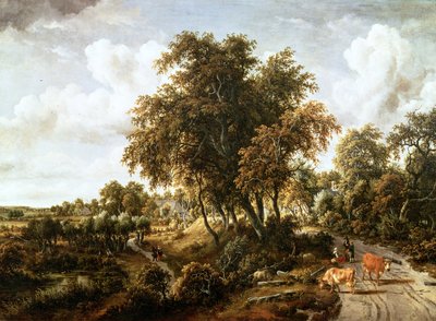 Straße auf dem Deich von Meindert Hobbema