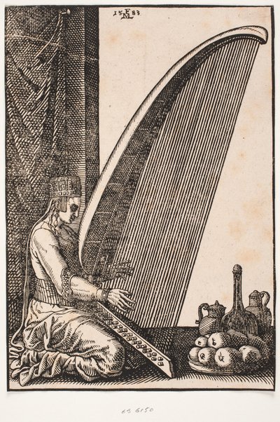 Ein Harfenspieler von Melchior Lorck