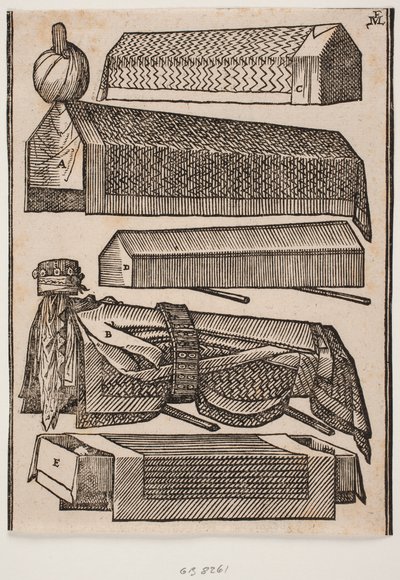 Fünf türkische Särge von Melchior Lorck