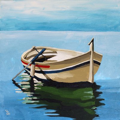 Boot auf dem Wasser, 2024 von Melinda Patrick