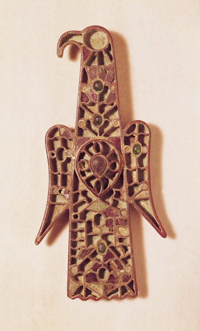 Adlerförmige Brosche (Metall und Emaille) von Merovingian