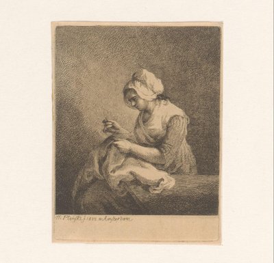 Nähende Frau von Michał Płoński