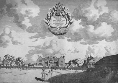 Bentley Hall Südansicht, um 1686 von Michael Burghers