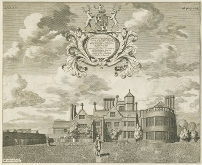 Fisherwick Hall: Kupferstich, undatiert [1653-1686] von Michael Burghers