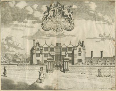 Keele Hall: Kupferstich, undatiert [1653-1686] von Michael Burghers
