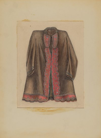 Dunkelbrauner Baumwollmantel von Michael Trekur