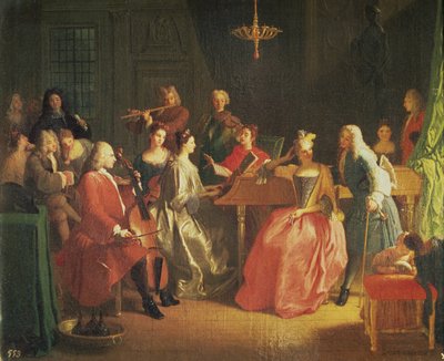 Ein musikalischer Abend von Michel Ange Houasse