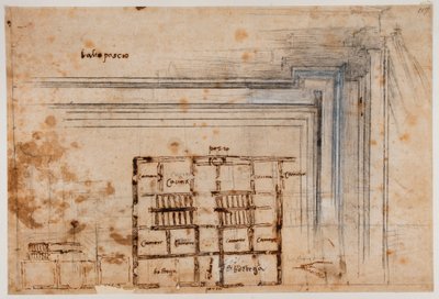 Hausplan und Portal von Michelangelo Buonarroti