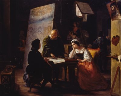 Im Studio von Raffaello von Michelangelo Fumagalli