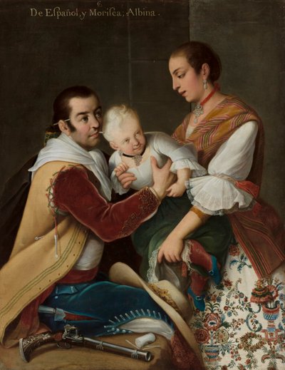 Albino-Mädchen von Spanier und Morisca von Miguel Cabrera