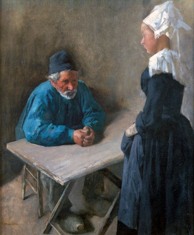 Die Verlobung der Dienstmagd, ca. 1864-1900 von Mihály Munkácsy