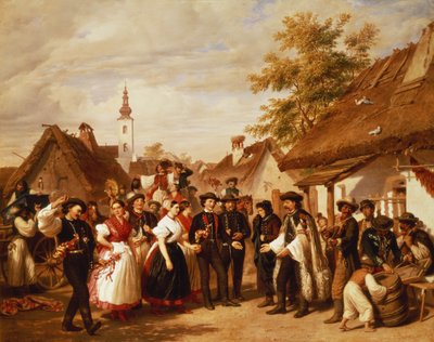Die Ankunft der Braut von Miklós Barabás