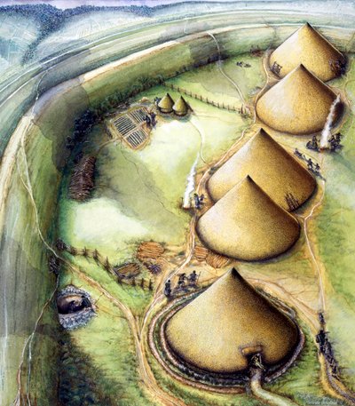 Maiden Castle, 5. Jahrhundert v. Chr., ca. 1990-2010 von Miranda Schofield