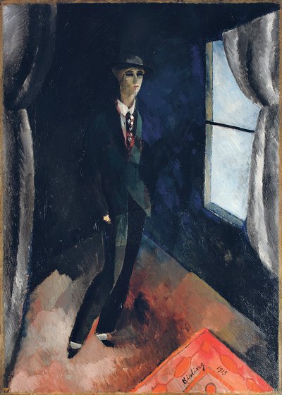 Mann vor dem Fenster von Moise Kisling