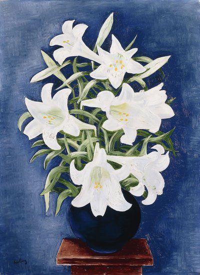 Vase mit Lilien von Moise Kisling