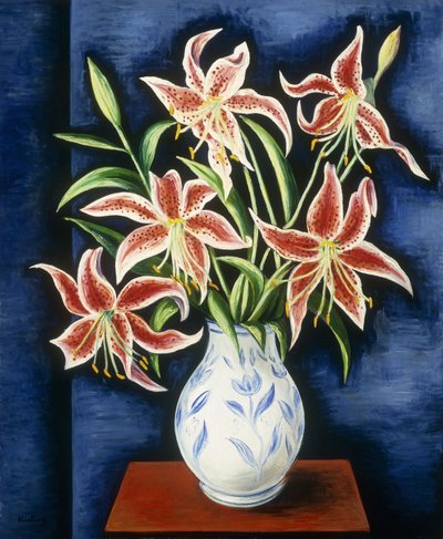 Vase mit Lilien von Moise Kisling